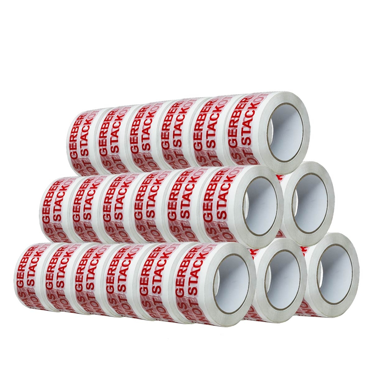 Verpakkingstape wit bedrukt "NE PAS GERBER" in rood - PP 28µ - Plakband 50 mm x 100 m - Doos van 36 rollen