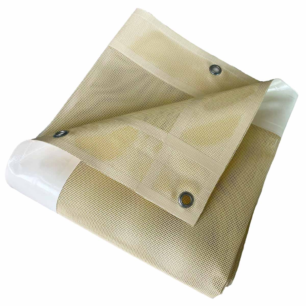 Telo Tettoia per auto Microforato 4x4 m avorio - Garanzia de 5 anni TECPLAST - MP460CP - Telo PVC permeabile - Prodotto in Francia