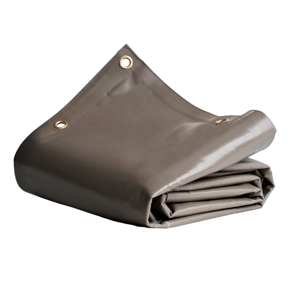 Taupe Firewood Cover 3x5 m - 8 years Warranty TECPLAST - LP640BO - Waterproof PVC protective tarpaulin for firewood