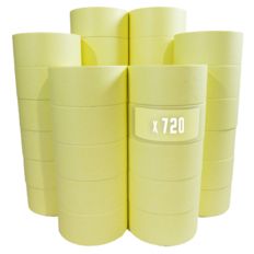 Set 720 Nastri per Mascheratura 50 mm x 50 m fino a 80° - Nastro Giallo per Mascheratura, Verniciatura TECPLAST