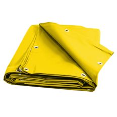 Second Life : Protective Tarpaulin 2,73x5 m Yellow - 10 year quality TECPLAST - XP640MU - Made in France (New condition: Specific format)