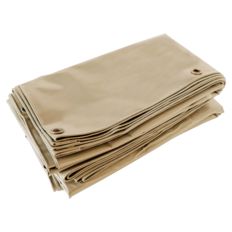 Dark Beige Agricultural Tarpaulin 3x3 m - 5 years Warranty TECPLAST - LP506AG - Waterproof PVC protective tarpaulin for agricultural equipment
