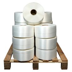 Set of 25 Cord strapping rolls 16 mm x 850 m including 5 FREE - High Strength Strap 450kg - TECPLAST LFF3