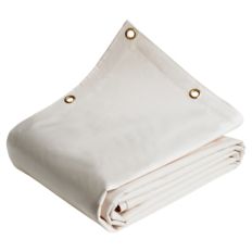 Lona de Proteccion de 5x6 m Blanco Crema - 8 años de calidad TECPLAST 640MU - Lona de PVC impermeable - Resistencia a los rayos UV