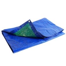 Agricultural Tarpaulin 6x10 m - TECPLAST 150AG - Blue and Green - High Quality - Waterproof protective tarpaulin for agricultural equipment