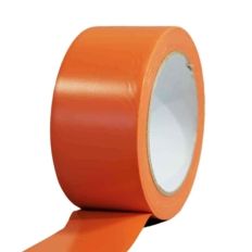 Bouw oranje PVC plakband 50 mm x 33 m - 1 plakrol TECPLAST