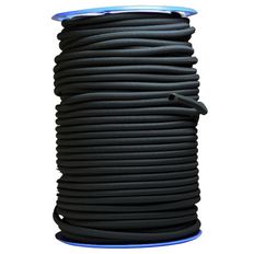 Black Bungee cord 70 meters - PRO Quality TECPLAST 9SW - Elastic cord for tarpaulin with diameter 9 mm