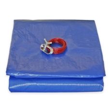 Round pool cover diam. 4,20 m for above ground swimming pool diam. 3,6 m - TECPLAST 155PI - Swimming pool cover with drainage net