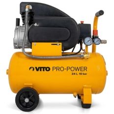 Compressor de ar silencioso VITO 24L 10 bar 145 PSI 2,5 HP Vazão 206 L/min