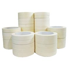 Nastro per Mascheratura Giallo fino a 80° - Rotolo adesivo 19 mm x 50 m per Verniciatura - Set da 48 rotoli