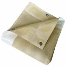 Mikroperforierte Sichtschutzplane 2,5x3 m Elfenbein - 5 Jahre Garantie TECPLAST - MP460BV - Durchlässige PVC-Plane - Made in France