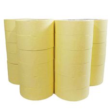 Nastro per Mascheratura Giallo fino a 80° - Rotolo adesivo 38 mm x 50 m per Verniciatura - Set da 24 rotoli