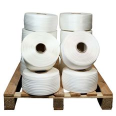 Lote de 12 Flejes tejidos 16 mm x 850 m incluye 2 GRATIS - Fleje textil de alta resistencia 450kg - TECPLAST LFT2