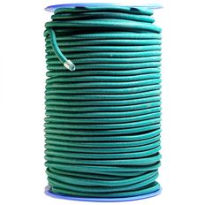 Green Bungee cord 15 meters - PRO Quality TECPLAST 9SW - Elastic cord for tarpaulin with diameter 9 mm