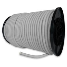 Grey Bungee cord 100 meters - PRO Quality TECPLAST 9SW - Elastic cord for tarpaulin with diameter 9 mm