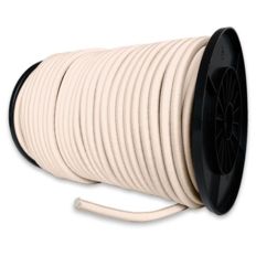 Ivory Bungee cord 100 meters - PRO Quality TECPLAST 9SW - Elastic cord for tarpaulin with diameter 9 mm