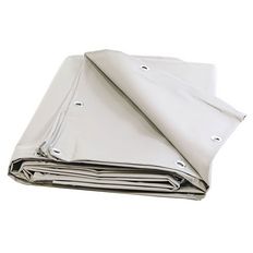 White M2 Fireproof Protective Tarpaulin 8x9 m - 15 years quality TECPLAST 680MU2 - Waterproof Anti-Heat tarpaulin - Made in France