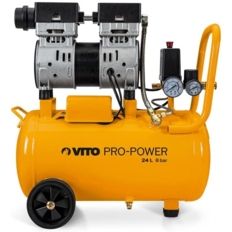 Compressor de ar silencioso VITO 24L 8 bar 1CV 750W Válvula de segurança de proteção térmica