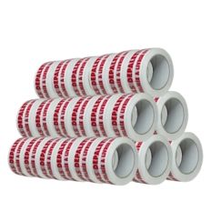 Verpakkingstape wit bedrukt "NE PAS DEPALETTISER" in rood - PP 28µ - Plakband 50 mm x 100 m - Doos van 36 rollen