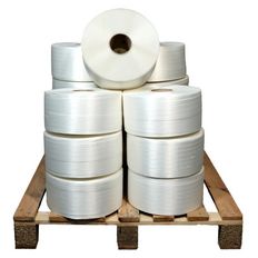Lote de 25 Fitas de cintar têxtil fio a fio 19 mm x 600 m incluindo 5 GRÁTIS - Cinta de alta resistência 550kg - TECPLAST LFF3