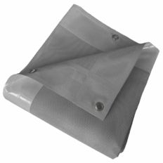 Grey Micro-Perforated Pergola Cover 2,5x3 m - 5 years Warranty TECPLAST - MP460PR - Permeable PVC tarpaulin - Made in France