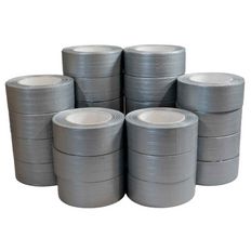 Nastro americano telato Grigio 175μ - Rotolo adesivo 48 mm x 50 m per connessioni e riparazioni - Set da 24