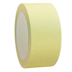 Yellow Masking tape 50 mm x 50 m up to 80° - Paper Tape TECPLAST