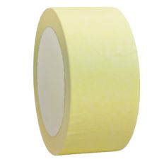 Gele afplakband 50 mm x 50 m tot 80° - kleefrol TECPLAST voor schilderen