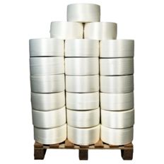 Lot de 52 Feuillards de cerclage fil à fil 19 mm x 600 m dont 12 OFFERTS - Feuillard Haute Résistance 550kg - TECPLAST LFF5