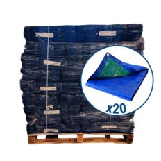 Gebrauchte : Set von 20 Schutzplanen 6x10 m - Blau und Grün - Hochwertige Qualität (Neuzustand: Ehemalige Kollektion)