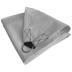 Voile d’ombrage Rectangulaire 3x4 m PVC Gris - TECPLAST VL640RG - Toile d’ombrage étanche en PVC - Made in France