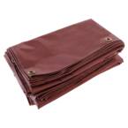 Burgundy Red Construction Site Tarpaulin 3x3 m - 5 years quality TECPLAST 506CH - Waterproof PVC protective tarpaulin for works