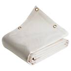 Cream white Firewood Cover 2,5x3,5 m - 8 years quality TECPLAST 640BO - Waterproof PVC protective tarpaulin for firewood