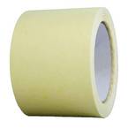 Yellow Masking tape 75 mm x 50 m up to 80° - Paper Tape TECPLAST