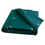 Green Firewood Cover 8x9 m - 10 years quality TECPLAST 680BO - Waterproof protective tarpaulin for firewood - Made in France