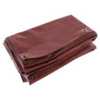 Burgundy Red Roof Tarpaulin 4x6 m - 5 years Warranty TECPLAST - LP506TO - PVC waterproofing tarpaulin for roofers and carpenters