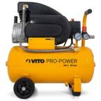 Leiser Luftkompressor VITO 24L 10 bar 145 PSI 2,5 PS Durchflussrate 206 L/min