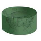 Seconde Vie : Housse de protection Ronde en PVC Vert pour Salon de jardin - Diamètre 1,84 m (État neuf : Ancienne collection)