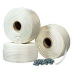 Pack 3 Fitas de cintar têxtil trançada 19 mm x 500 m + 500 grampos GRÁTIS - Cinta têxtil Resistência 750kg - TECPLAST PFT3