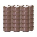 Ruban adhésif d'emballage polypropylène havane 28µ - rouleau adhésif marron 48 mm x 100 m - Carton de 36