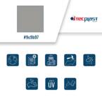 Bâche de Protection sans Oeillets 1,5x5 m Grise - Garantie 10 ans TECPLAST - XP640MU - Bâche PVC étanche - Made in France