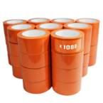 Pacote de Fitas adesivas Laranja em PVC para construção 1080 50 mm x 33 m - Fita adesiva para Obra TECPLAST