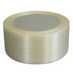 Nastro adesivo rinforzato filo-filo trasparente 130μ - Nastro adesivo a filamento 50 mm x 50 m - Set da 6 rotoli