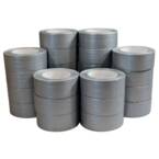 Grijze Amerikaanse Textielband 175µ - Plakband 48 mm x 50 m voor aansluitingen en reparaties - Doos van 24 rollen