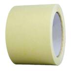 Yellow Masking tape 75 mm x 50 m up to 80° - Paper Tape TECPLAST