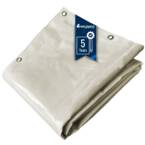 Cream white Agricultural Tarpaulin 2x8 m - 5 years Warranty TECPLAST - LP506AG - Waterproof PVC protective tarpaulin for agricultural equipment