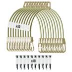 Pack de 10 Cuerdas elásticas Piscina Marfil 8mm doble gancho + 10 Cáncamos retráctiles 12mm - Fijación lona piscina TECPLAST PAP2