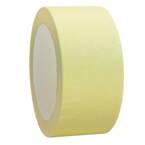 Nastro per Mascheratura 50 mm x 50 m fino a 80° - 1 Rotolo di Nastro Giallo per Mascheratura, Verniciatura TECPLAST