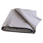 Grey Carport Tarpaulin 10x12 m - 10 years Warranty TECPLAST - XP640CP - Waterproof PVC canvas for carport - Made in France