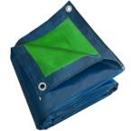Lona para Pintura 10x15 m - TECPLAST - SR150PE - Azul y Verde - Alta Calidad - Lona para cubrir Suelos y Muebles